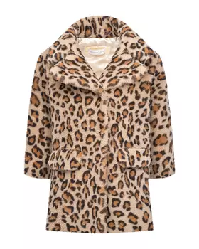 Шуба из эко-меха с леопардовым принтом Monnalisa детская
