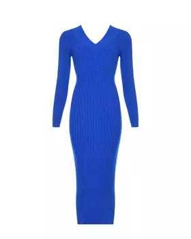 Синее платье облегающего кроя Pietro Brunelli