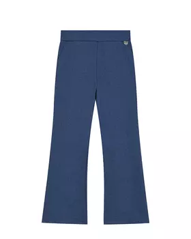 Синие брюки с поясом на резинке Monnalisa детские