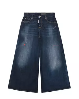 Синие джинсы с вышивкой Dsquared2