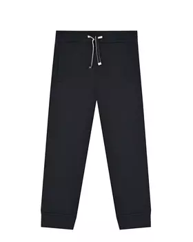 Синие спортивные брюки из мягкого трикотажа Emporio Armani детские