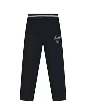 Синие спортивные брюки с логотипом Emporio Armani детские