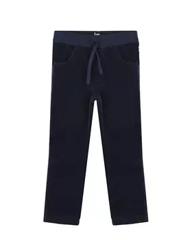 Синие велюровые брюки IL Gufo детские