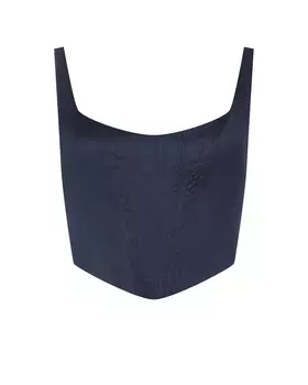 Синий корсетный топ Ermanno Firenze