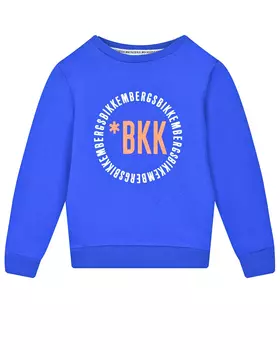 Синий свитшот с круглым лого Bikkembergs детский