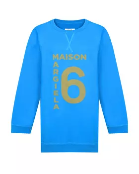 Синий свитшот с лого MM6 Maison Margiela