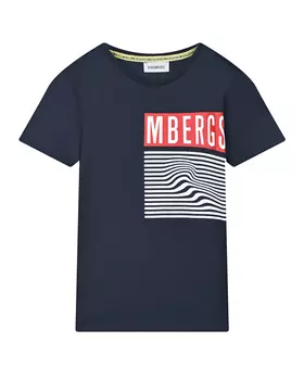 Синяя футболка с лого Bikkembergs детская