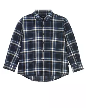 Синяя рубашка в клетку IL Gufo детская