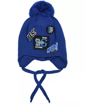 Синяя шапка с нашивками Il Trenino детская