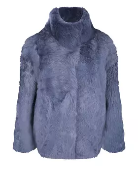 Синяя шуба из овчины Ploomle