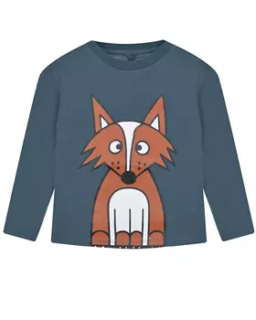 Синяя толстовка с принтом "лиса" Stella McCartney детская