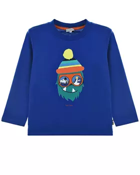 Синяя толстовка с принтом "снежный человек" Paul Smith детская