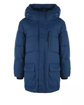 Синяя удлиненная куртка GOSOAKY детская