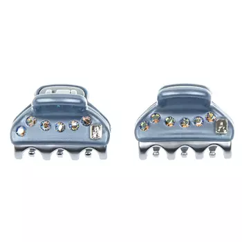 Синяя заколка-краб со стразами, микро, 2 шт Alexander de Paris детская