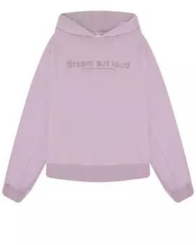 Сиреневая толстовка-худи с принтом "Dream out loud" Brunello Cucinelli