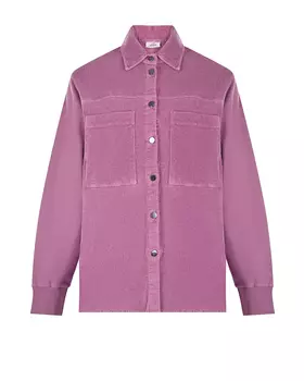 Сиреневая вельветовая рубашка Deha