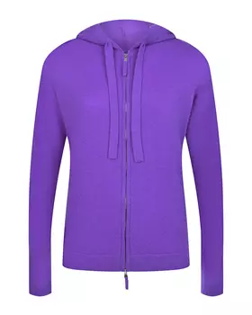 Сиреневое худи из шерсти и кашемира Allude