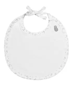 Слюнявчик с цветочным принтом на канте BambooBebe