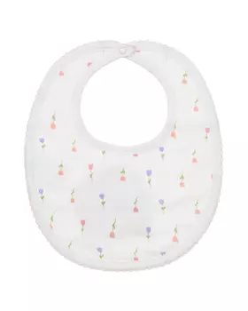 Слюнявчик с принтом "тюльпаны" Lyda Baby