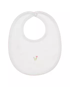 Слюнявчик с вышивкой "тюльпаны" Lyda Baby