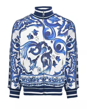 Спортивная куртка с принтом "майолика" Dolce&amp;Gabbana детская