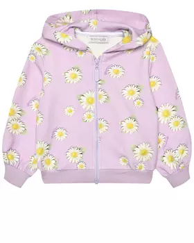 Спортивная куртка со сплошным принтом "ромашки" Monnalisa