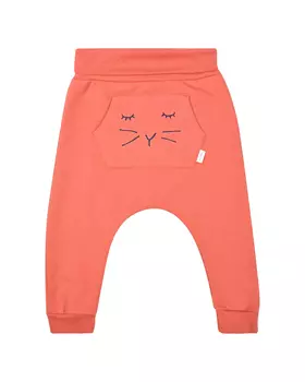Спортивные брюки кораллового цвета Sanetta Kidswear детские