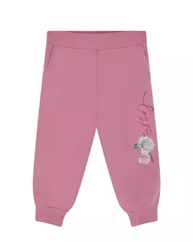 Спортивные брюки с принтом "розы" Monnalisa детские