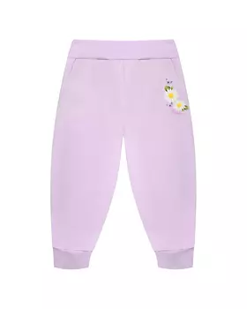 Спортивные брюки с принтом "ромашки" Monnalisa