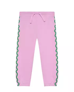 Спортивные брюки с зелеными лампасами Stella McCartney