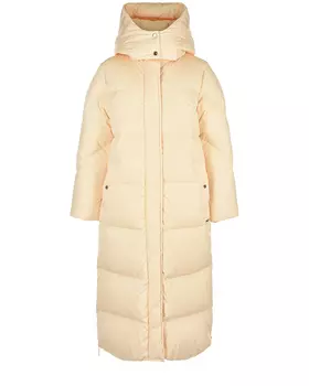 Стеганое пальто молочного цвета Woolrich