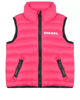 Стеганый жилет цвета фуксии Diesel