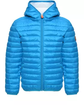 Стегная куртка с капюшоном, голубая Save the Duck