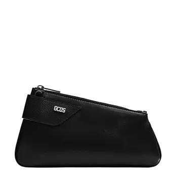 Сумка черного цвета из натуральной кожи GCDS