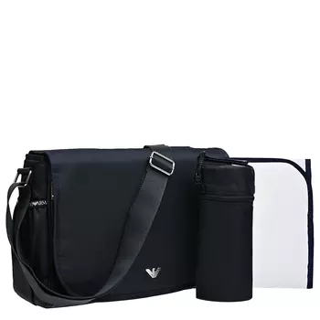 Сумка на коляску с пеленальный ковриком, темно-синяя Emporio Armani