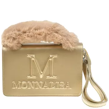 Сумка с ручкой из эко-меха, 22x14x7 см Monnalisa детская