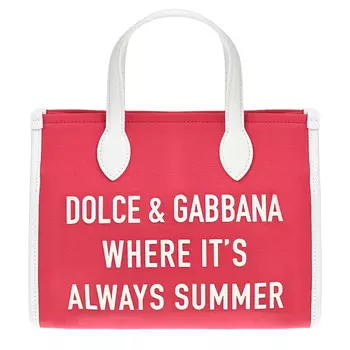 Сумка-шопер, розовая Dolce&Gabbana