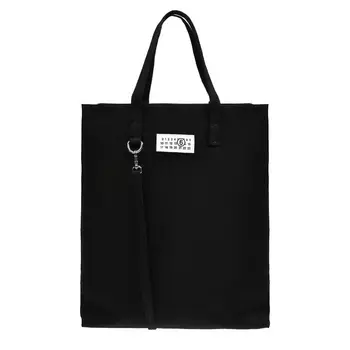 Сумка-шоппер с логотипом, черная MM6 Maison Margiela