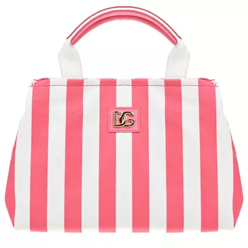 Сумка в бело-розовую полоску Dolce&Gabbana