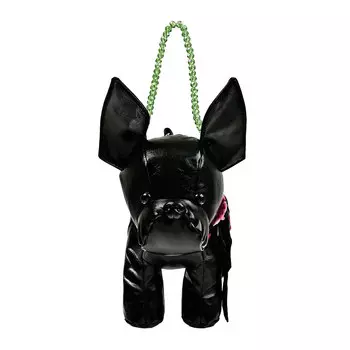 Сумка в форме бульдога, черная Monnalisa