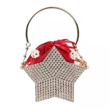 Сумка в форме звезды со стразами, 15x15x5 см Monnalisa детская