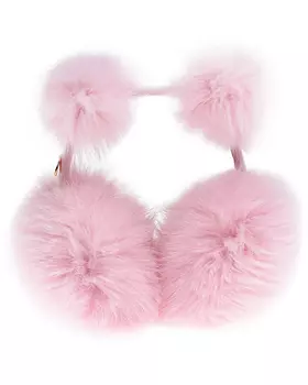 Светло-розовые меховые наушники Il Trenino детское