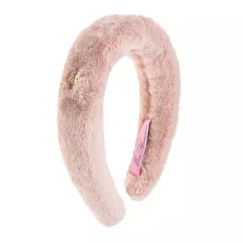 Светло-розовый ободок из эко-меха Miss Blumarine детское