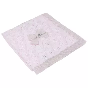 Светло-розовый плед с бантом Marlu