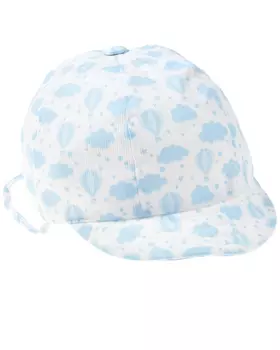 Светло-синяя кепка с принтом "облака и воздушные шары" Catya