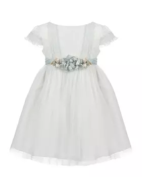 Светло-зеленое платье с кружевной отделкой Amaya