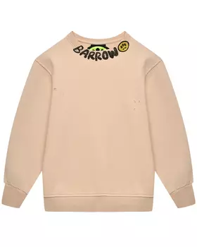 Свитшот бежевый с черным лого Barrow