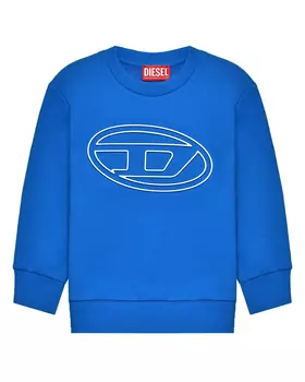 Свитшот с белым лого, синий Diesel
