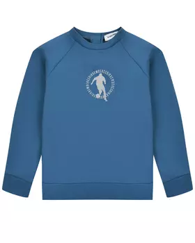 Свитшот с лого, голубой Bikkembergs