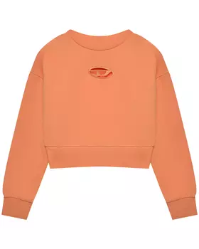 Свитшот с лого в тон, оранжевый Diesel